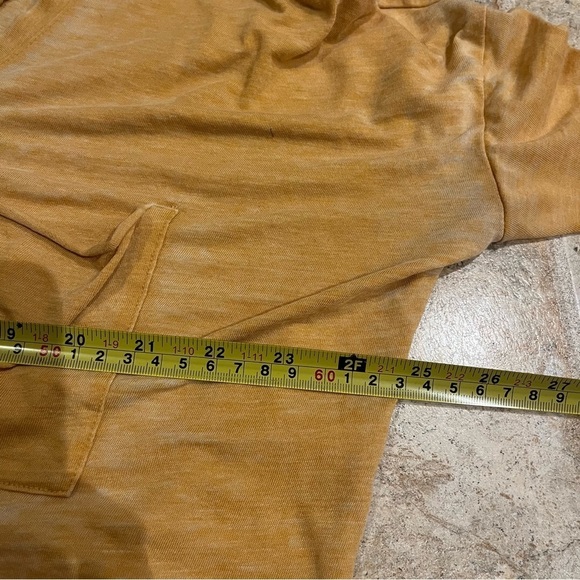 2/$25 Express Mustard Yellow Burnout Western Hippie Boho Bohemian Slouchy Shirt - Picture 14 of 15